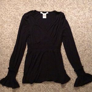 New Beautiful Black dress shirt. Empire waist.